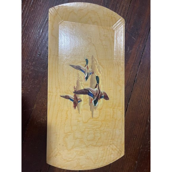 Vintage Haskelite Trays, Mallard Duck, set of six serving trays, vintage lithogr - Picture 8 of 9